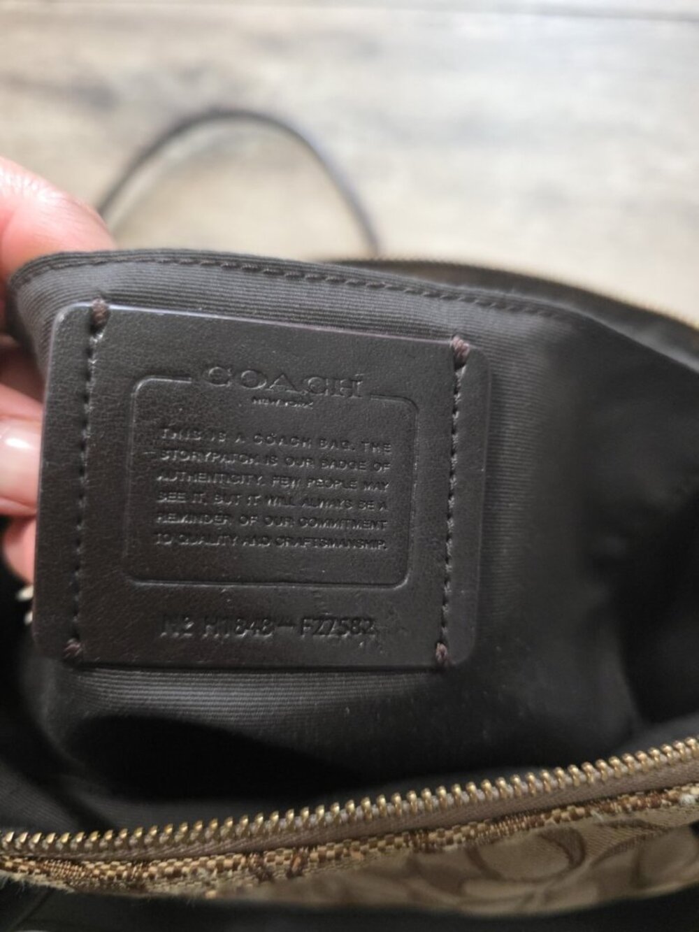 Coach VTG Beige/Brown Canvas and Leather Kelsey Satchel Crossbody - Signature C - Picture 8 of 12